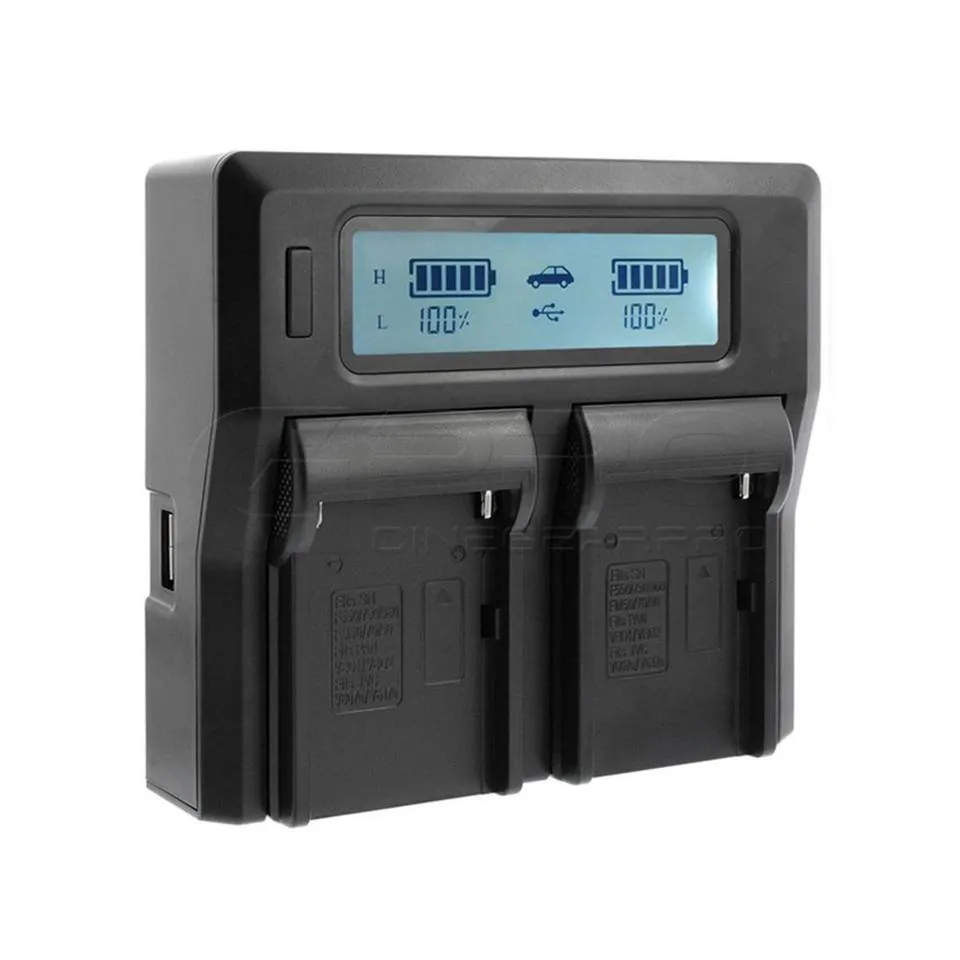 Dual Digital Battery Charger for NP-F960/F970